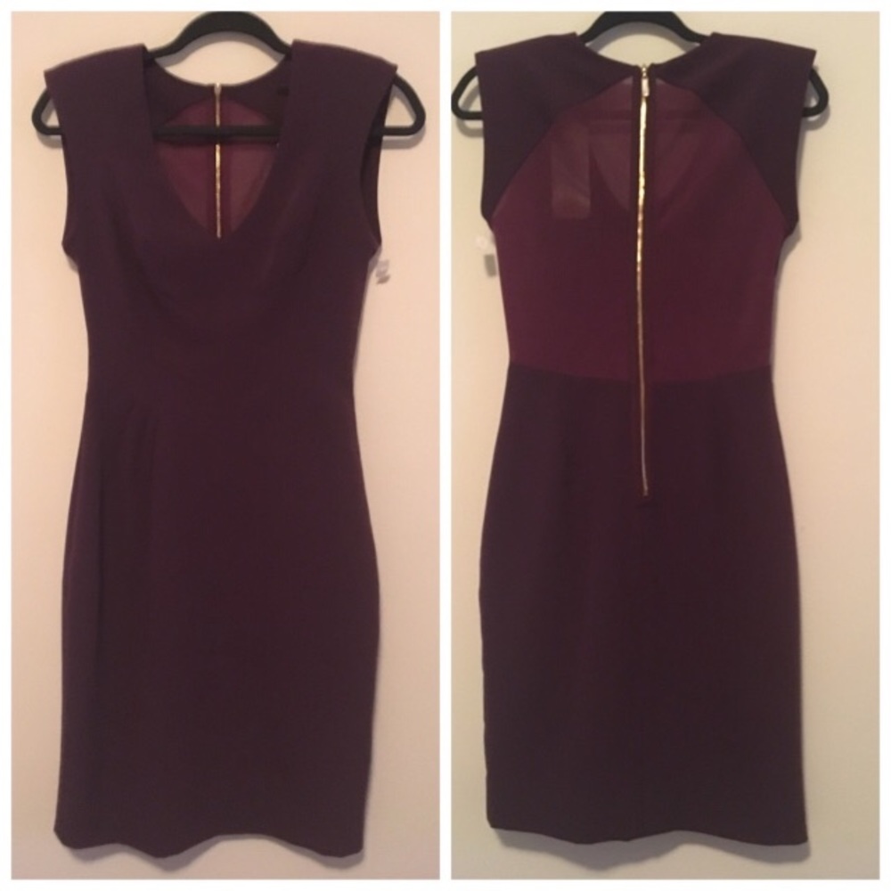 Black Halo Jagger Dress Purple